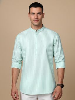 Jompers - Green Striped Short Kurta