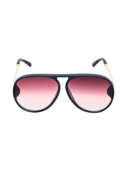 Spiky - Black Frame Pink UV Protected Lens Aviator Sunglasses