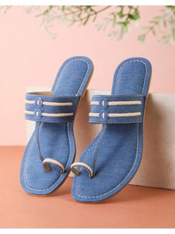 Fabindia - Blue Fabric Kolhapuri Blue