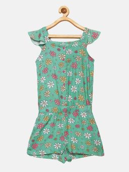 KiddoPanti - Girls Frill Sleeve Play Suit