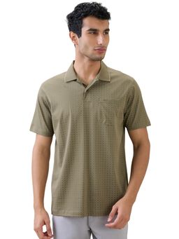 ColorPlus - Olive Comfort Fit Half Sleeve Polo T-Shirt