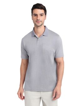 ColorPlus - Grey Comfort Fit Half Sleeve Polo T-Shirt
