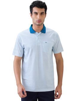 ColorPlus - Blue Comfort Fit Half Sleeve Polo T-Shirt
