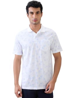 ColorPlus - White Comfort Fit Half Sleeve Polo T-Shirt