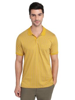 ColorPlus - Mustard Regular Fit Half Sleeve Polo T-Shirt