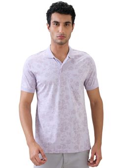 ColorPlus - Lavender Regular Fit Half Sleeve Polo T-Shirt