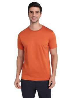 ColorPlus - Orange Regular Fit Half Sleeve T-Shirt