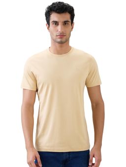 ColorPlus - Beige Regular Fit Half Sleeve T-Shirt