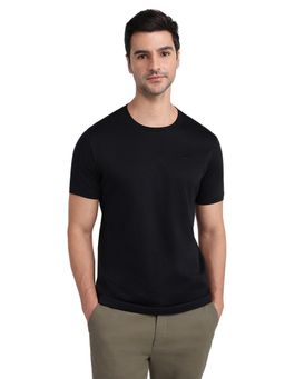 ColorPlus - Black Regular Fit Half Sleeve T-Shirt