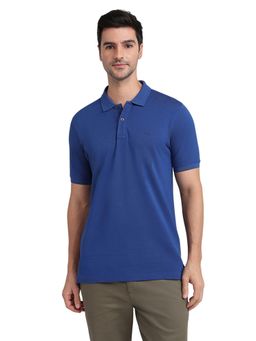ColorPlus - Dark Blue Collar Neck Half Sleeve Polo T-Shirt