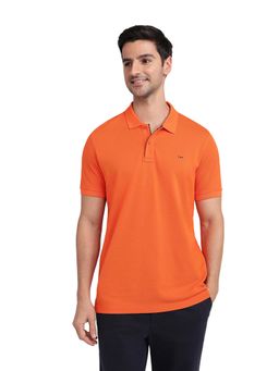 ColorPlus - Orange Collar Neck Half Sleeve Polo T-Shirt