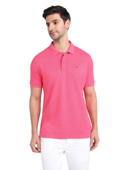 ColorPlus - Pink Collar Neck Half Sleeve Polo T-Shirt