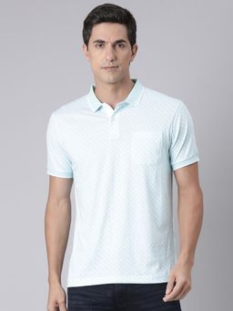 Classic Polo - Classic Green & White Half Sleeve Slim Fit Cotton Polo T-Shirt