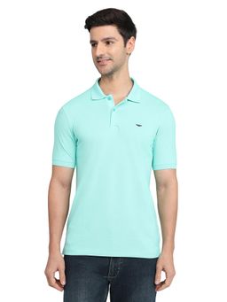 Park Avenue - Green Slim Fit Half Sleeve Polo T-Shirt
