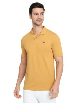 Park Avenue - Yellow Slim Fit Half Sleeve Polo T-Shirt