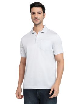 Park Avenue - Grey Slim Fit Half Sleeve Polo T-Shirt