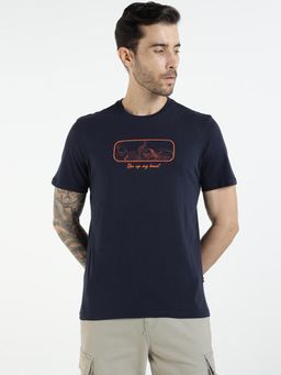 Royal Enfield - Navy Blue Gear Up Story Cotton Jersey T-Shirt