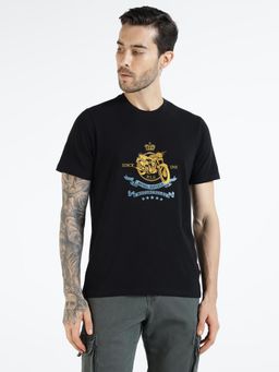 Royal Enfield - Timeless RE Embroidered Cotton Jersey T-Shirt