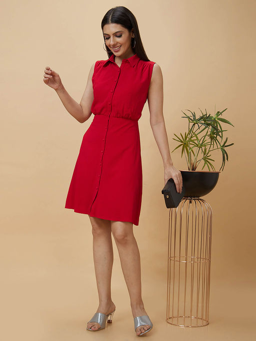 Midi Dress Red T Shirt Dress Womens Buy Globus Women Red Solid