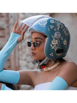 TVARRA - Lilt ISI Certified Open Face Womens Helmet - Blue