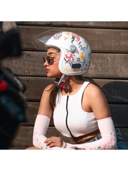 TVARRA - Daisy ISI Certified Open Face Womens Helmet - White