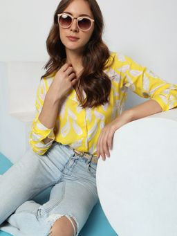 VERO MODA - Yellow Printed Shirt