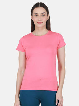 Rock.it - Coral Solid Round Neck Top