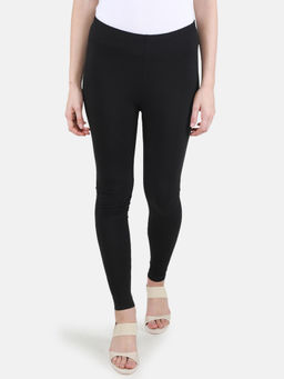 Monte Carlo - Black Solid Regular Fit Legging