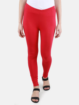 Monte Carlo - Red Solid Regular Fit Legging