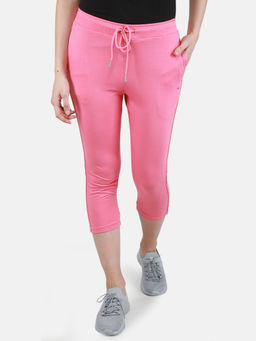 Monte Carlo - Pink Solid Regular Fit Capri