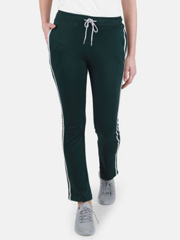 Monte Carlo - Bottle Green Solid Regular Fit Lower