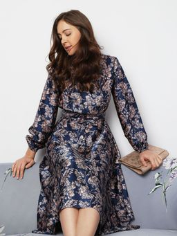 VERO MODA - Navy Blue Floral Midi Dress (Set of 2)