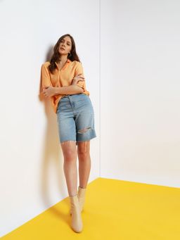 VERO MODA - Solid Orange Top