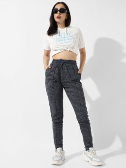 PINACOLADA - Women Grey Striped Trackpants