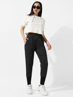 PINACOLADA - Women Solid White Hooded Crop Top