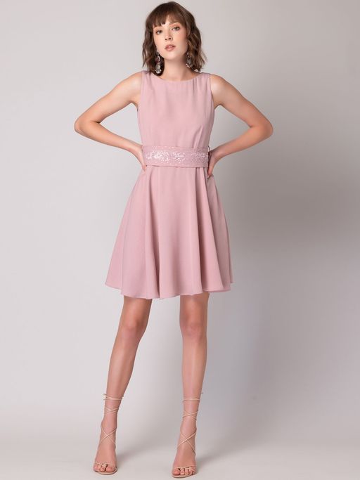 sachin and babi light blue dress Oasis lace skater dress in pale pink main image 1