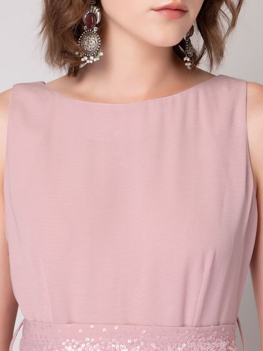 pink embellished skater dress Sasha Sequin Skater Mini Dress | Strapless Sequin Mini Dress