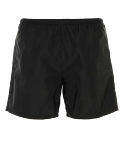 PRADA - Black Solid Swim Shorts (XL)