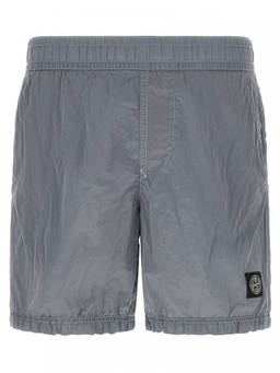 Stone Island - Grey Textured Swim Shorts (M)