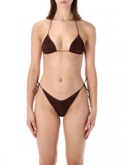 Oseree - Brown Textured Swimsuit (L)