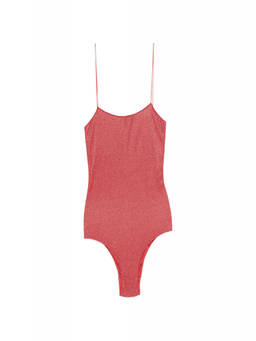 Oseree - Red Solid Swimsuit (L)