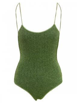 Oseree - Green Solid Swimsuit (S)