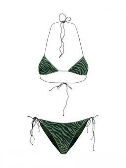 Oseree - Green Textured Swimsuit (L)