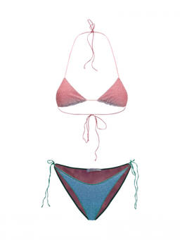 Oseree - Multicolour Colour Block Swimsuit (L)
