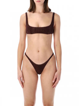 Oseree - Brown Textured Swimsuit (M)