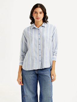 Levi's - Womens Striped Relaxed Fit Casual Shirt
