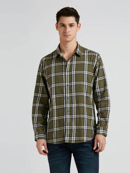 Pepe Jeans - Olive Checks Full Sleeve Shirt