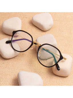 TED SMITH - Unisex Black Round Premium Italian Frame