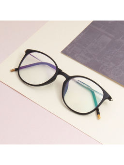 TED SMITH - Unisex Black Round Premium Italian Frame