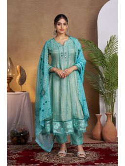 Autumnlane - Anumeha Peacock Full Work Kurta and Pant with Dupatta